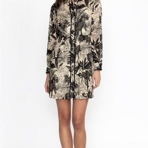 Johnny Was Piping Shirt Dress